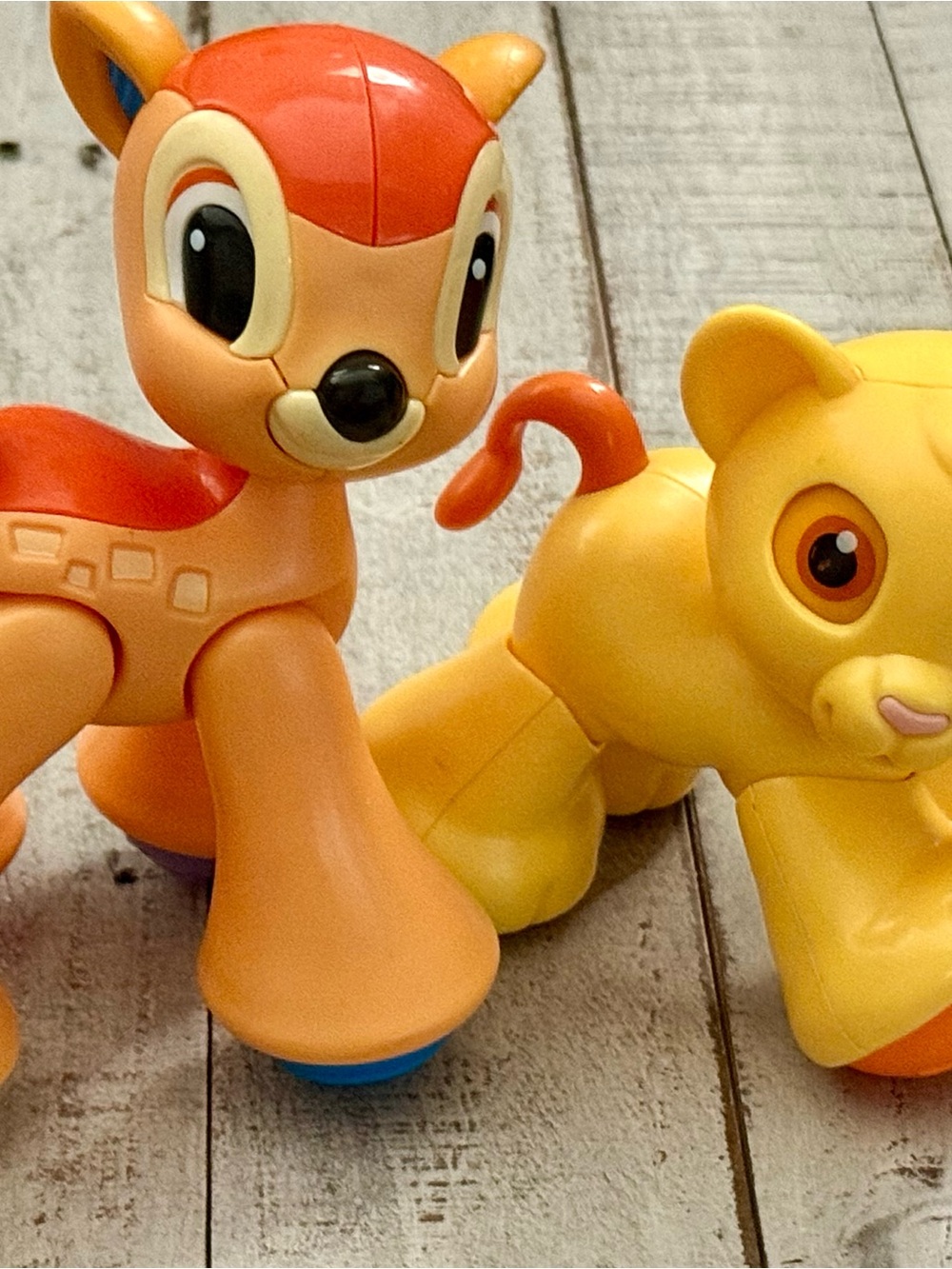 Fisher-Price Orange Deer & Yellow Lion Pull-Along Toys